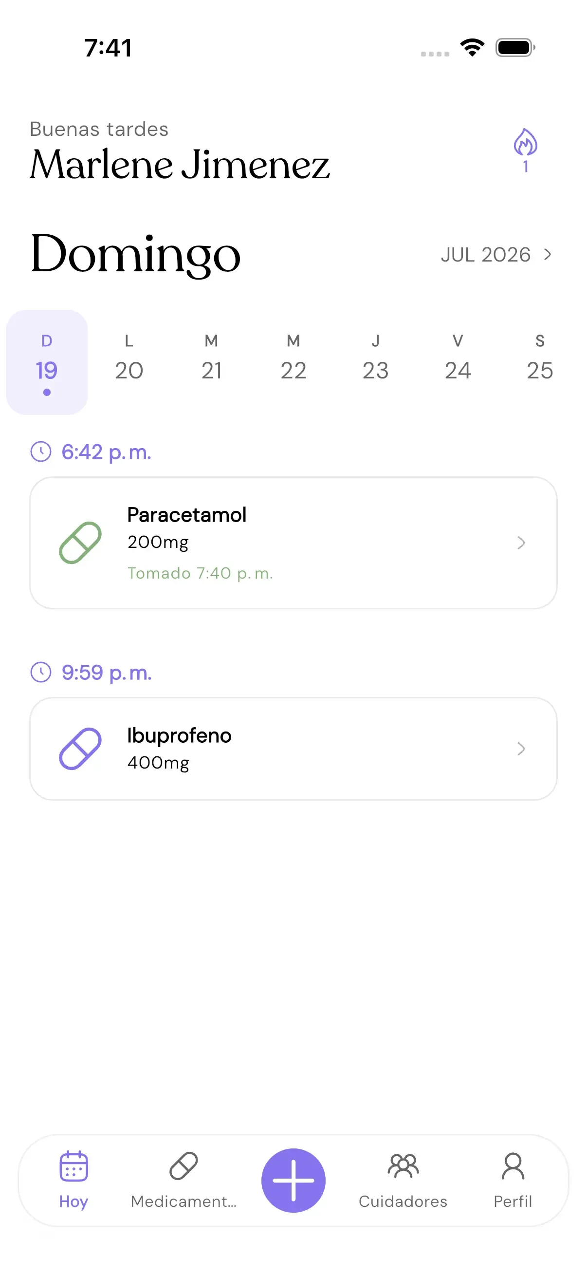 Vista previa de la app Timalia